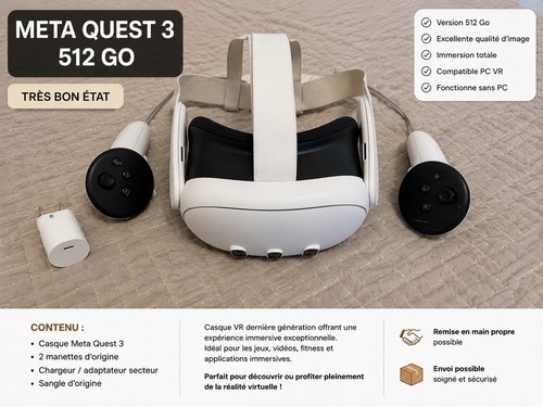 Meta quest 512go casque - quest, 3